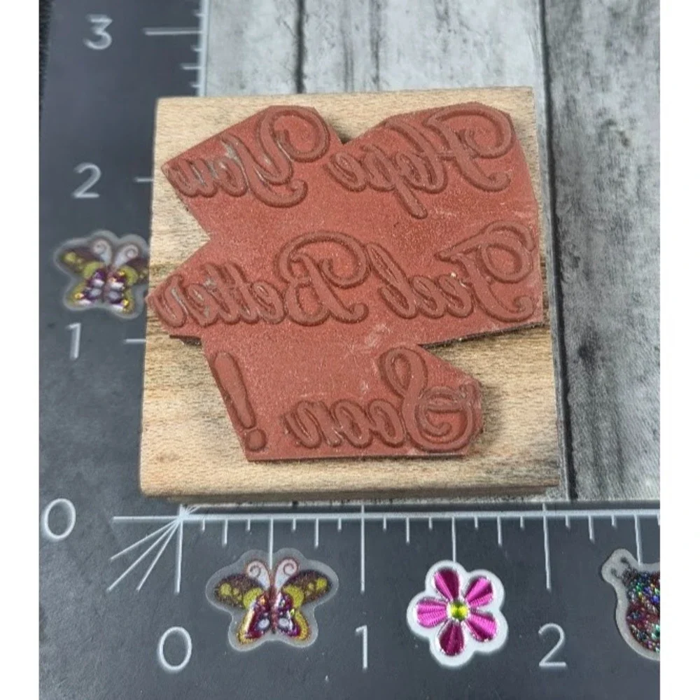 Sarasota Hope You Feel Better Soon Script Get Well Rubber Stamp Wood #i47